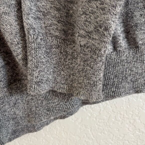 Nordstrom Men's Shop Grey Cotton & Cashmere V-Neck Sweater, Size Medium - Picture 6 of 8